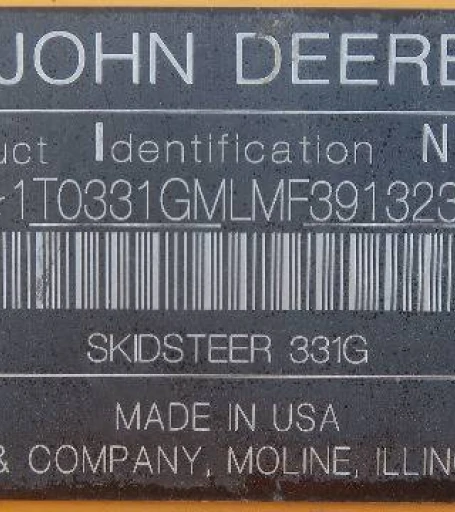 2021 John Deere 331G tracked skid steer loader