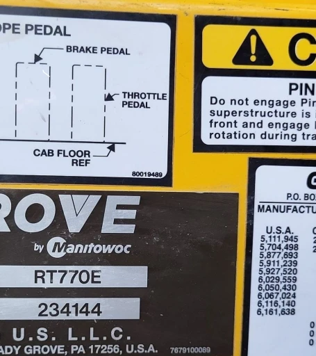 2013 Grove RT770E crane