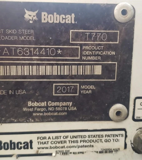2017 BOBCAT T770  Skid Steer