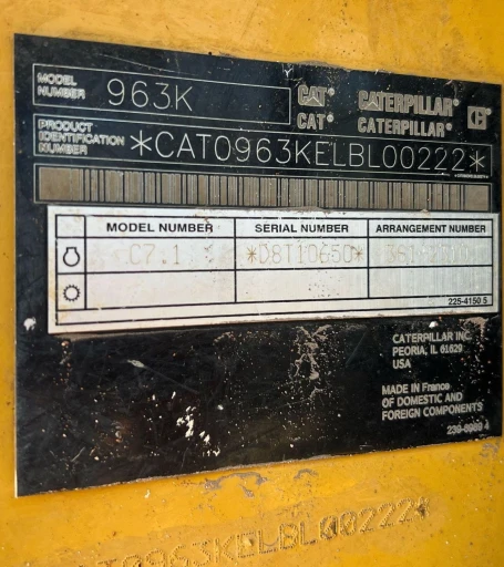 2016 Caterpillar 963K track loader