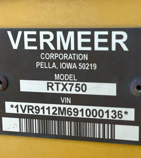 2009 Vermeer RTX750 trencher