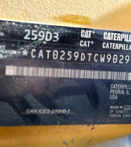 2019 Caterpillar 259D3 tracked skid steer loader