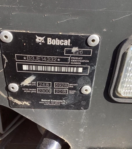 2018 Bobcat E26 Mini Excavator